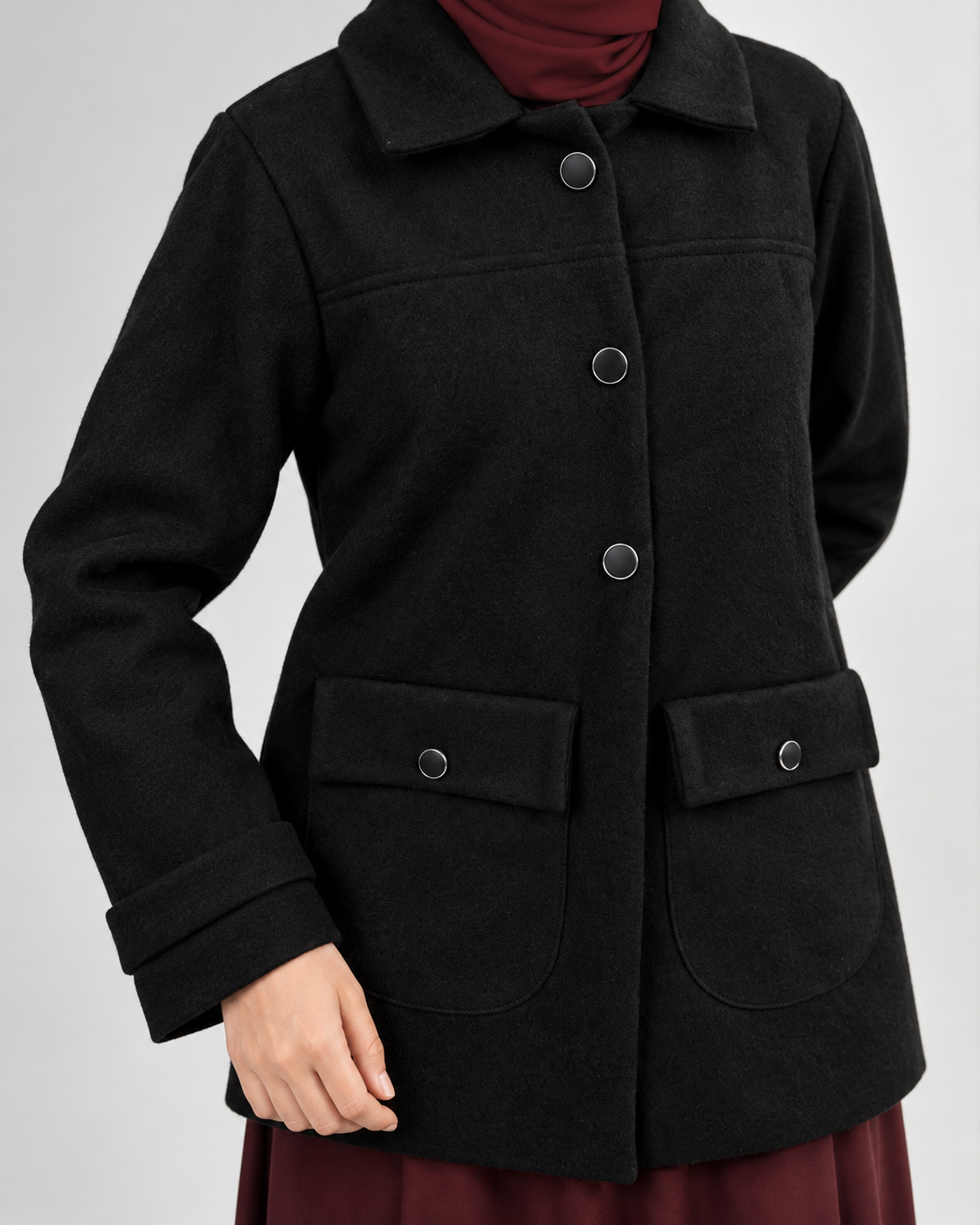 Short Woolen Blazer/ بليزر جوخ قصير